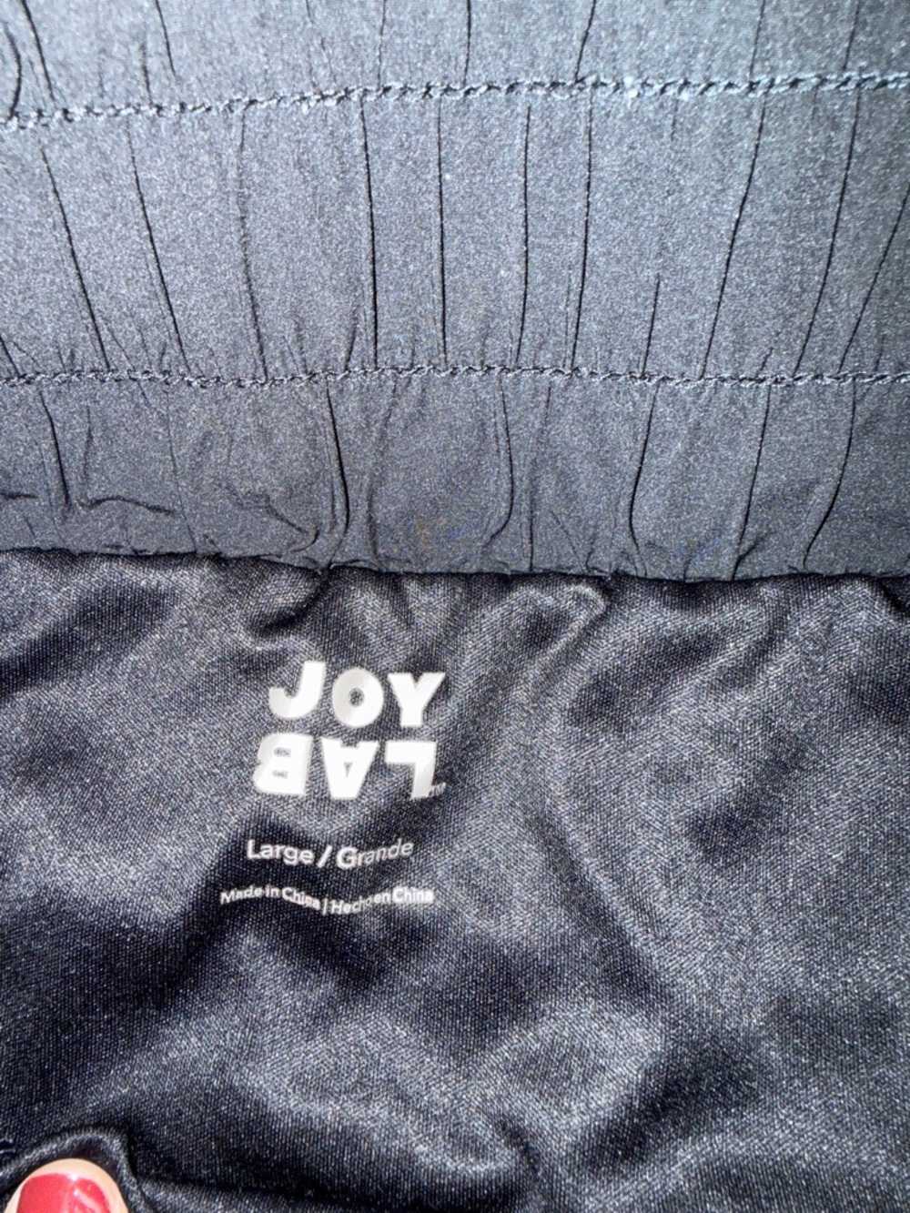 JoyLab Black High-Rise Athletic Shorts with Logo